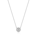 DIAMOND NECKLACE Round Halo 0.30ct IN 18CT WHITE GOLD