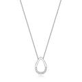 DIAMON PEAR NECKLACE IN 18CT WHITE GOLD