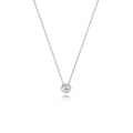 NDQ133W - DIAMOND SINGLE RUBOVER NECKLACE IN 18CT WHITE GOLD