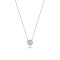 NDQ134W - DIAMOND SINGLE RUBOVER NECKLACE IN 18CT WHITE GOLD