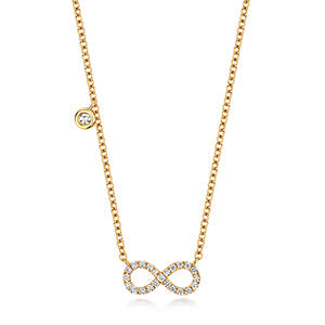 COLLIER DIAMANT INFINI EN OR 18 CARATS