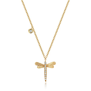 DIAMOND DRAGONFLY NECKLACE IN 18CT GOLD
