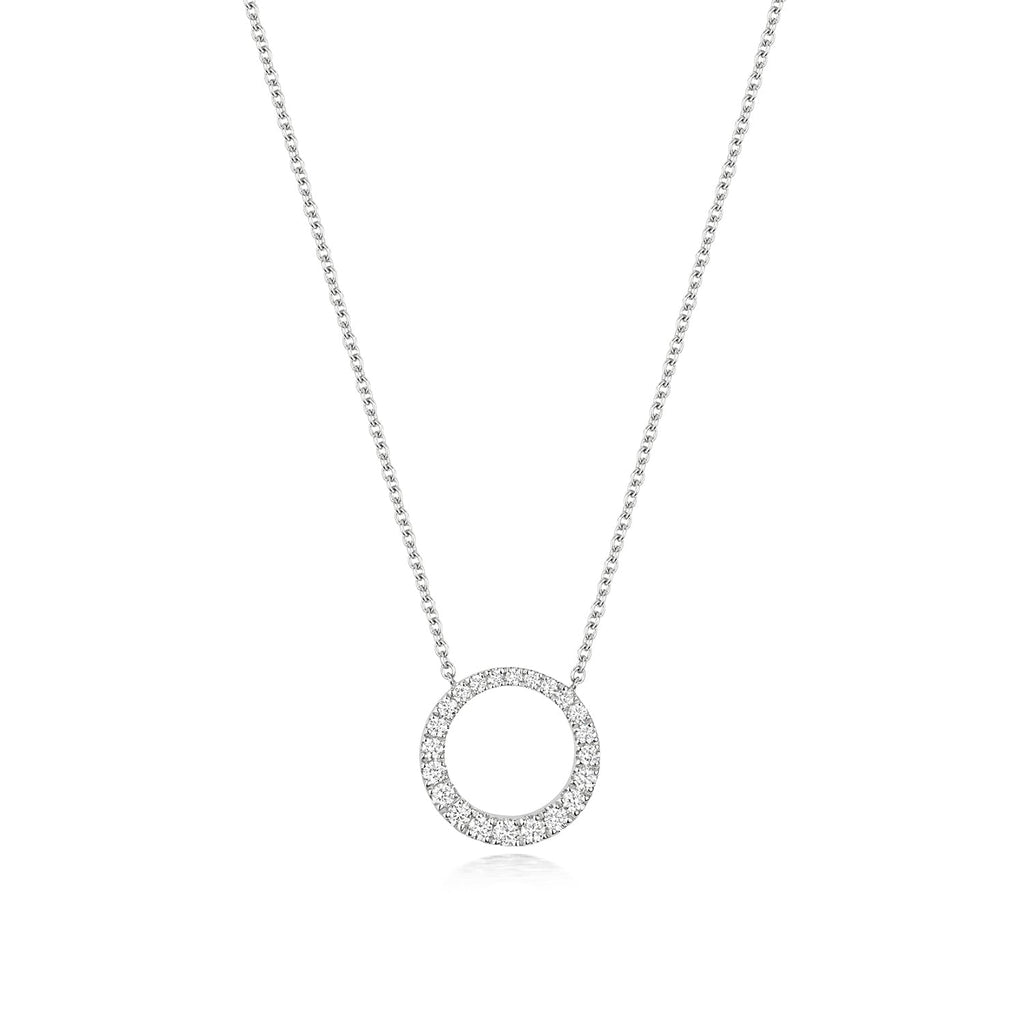 Collier en diamants et or blanc 18 carats - Cercle de la vie