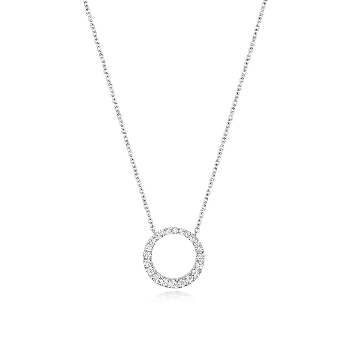 Collier en diamants et or blanc 18 carats - Cercle de la vie