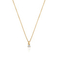Solitär-Diamantkette aus 18-karätigem Gold