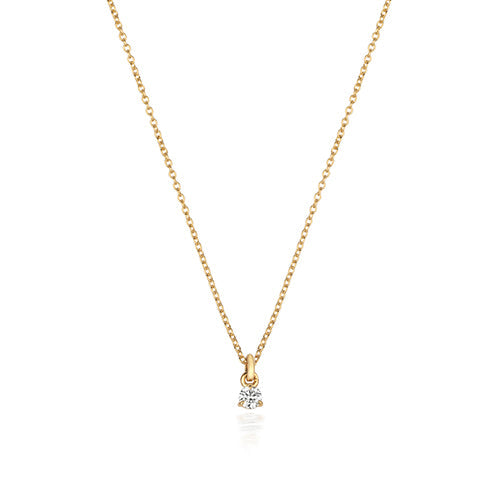 Collier solitaire en diamant et or 18 carats