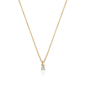 Collier solitaire en diamant et or 18 carats