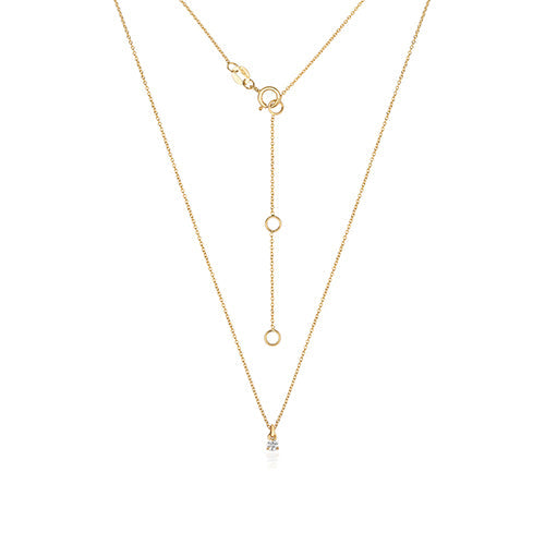 Collier solitaire en diamant et or 18 carats