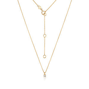 NDQ149 – Diamant-Vierkrallen-Halskette aus 18-karätigem Gold