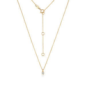 NDQ150 – Diamant-Vierkrallen-Halskette aus 18-karätigem Gold
