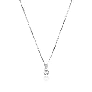 Collier rubis en or blanc 18 carats serti de diamants