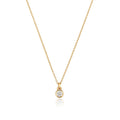 YELLOW GOLD DIAMOND RUBOVER NECKLACE IN 18CT GOLD