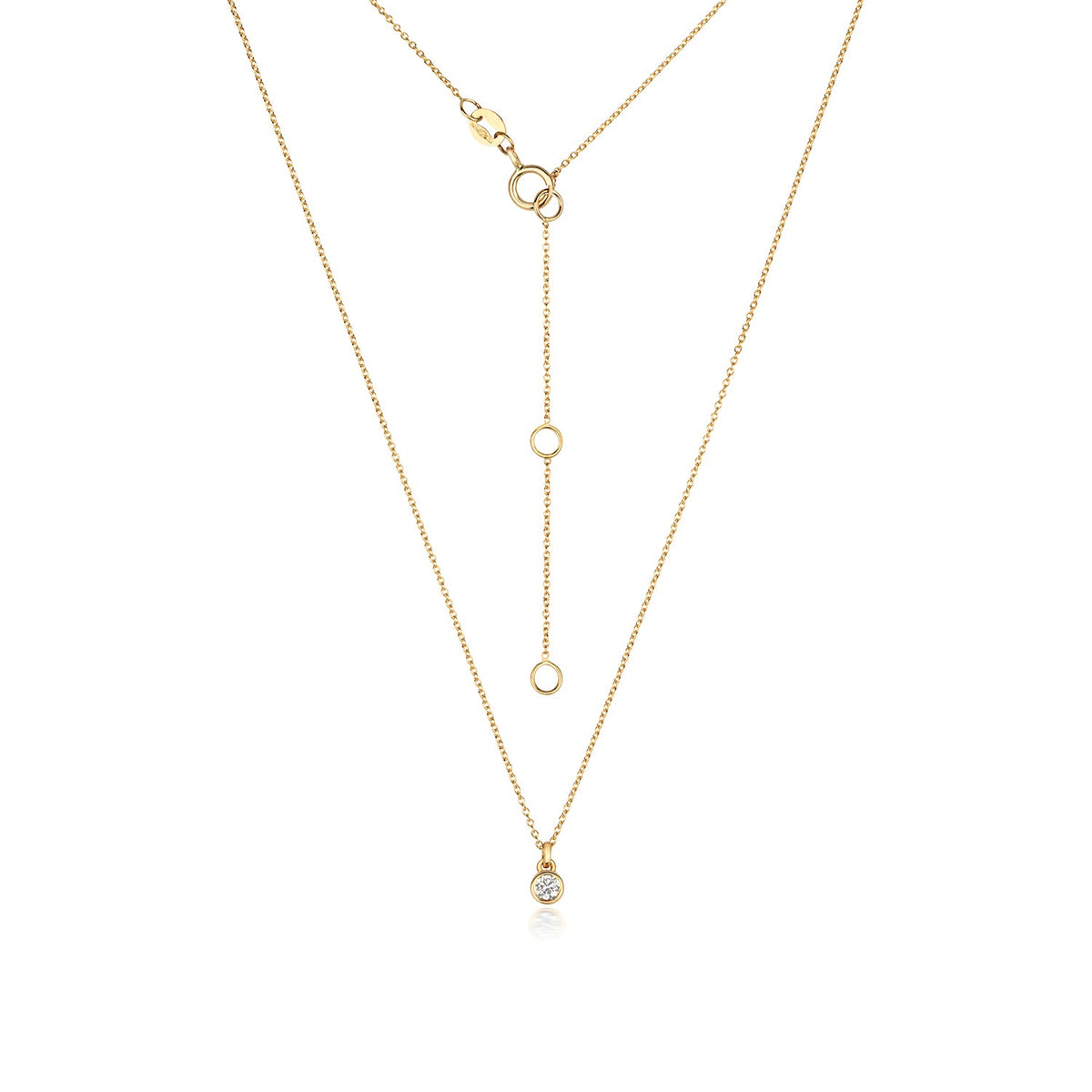 Collier rubis en or jaune 18 carats serti de diamants