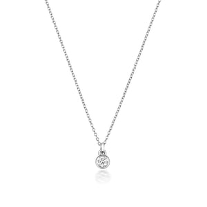 WHITE GOLD DIAMOND RUBOVER NECKLACE IN 18CT WHITE GOLD