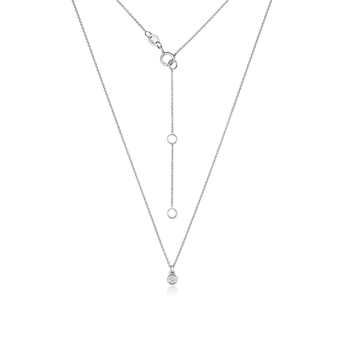Collier rubis en or blanc 18 carats serti de diamants