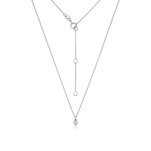 Collier rubis en or blanc 18 carats serti de diamants