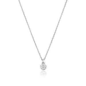 NDQ153W - DIAMOND RUBOVER NECKLACE IN 18CT WHITE GOLD