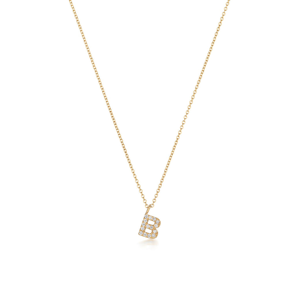 Cervin Blanc DIAMOND INITIAL NECKLACE IN 18CT GOLD