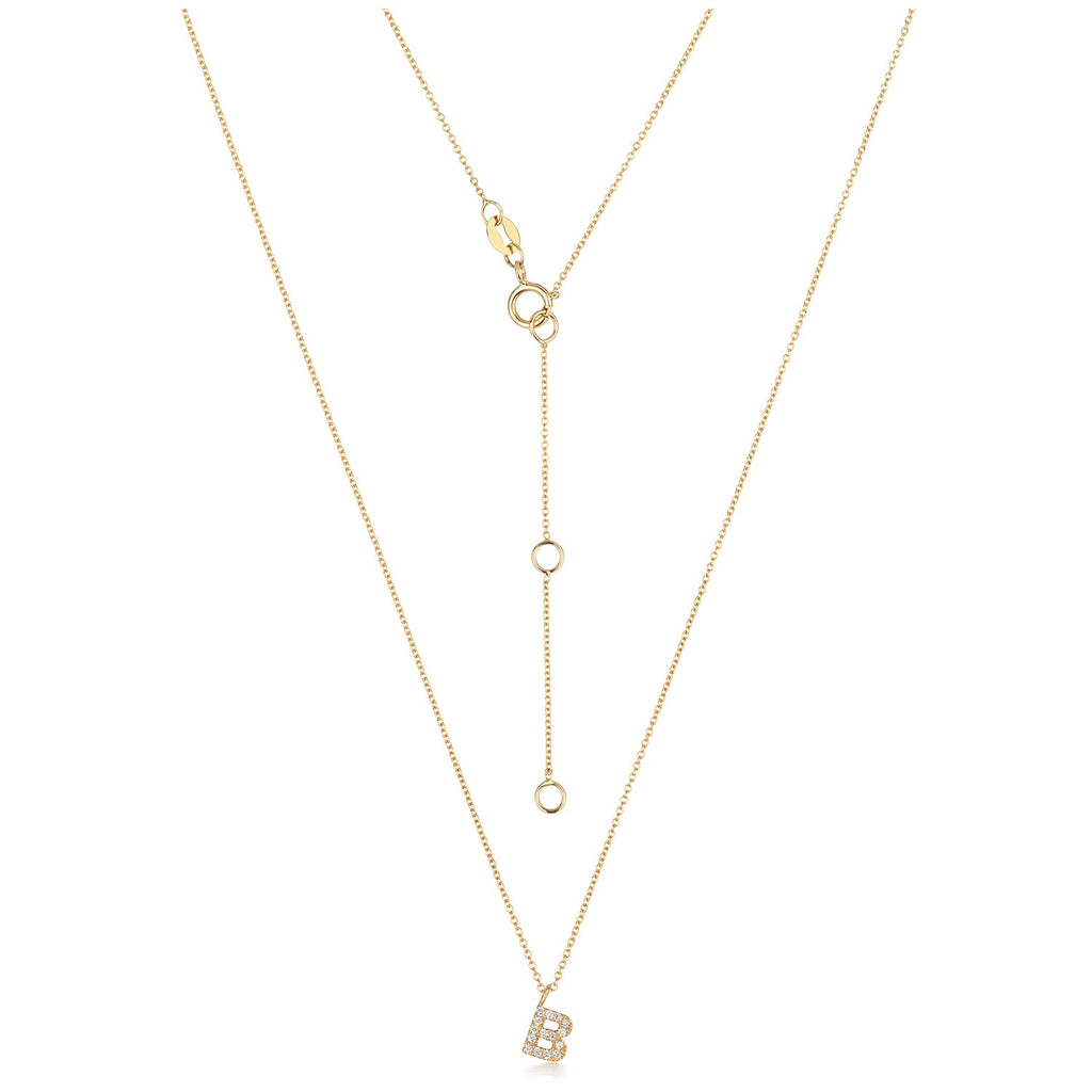 Cervin Blanc DIAMOND INITIAL NECKLACE IN 18CT GOLD