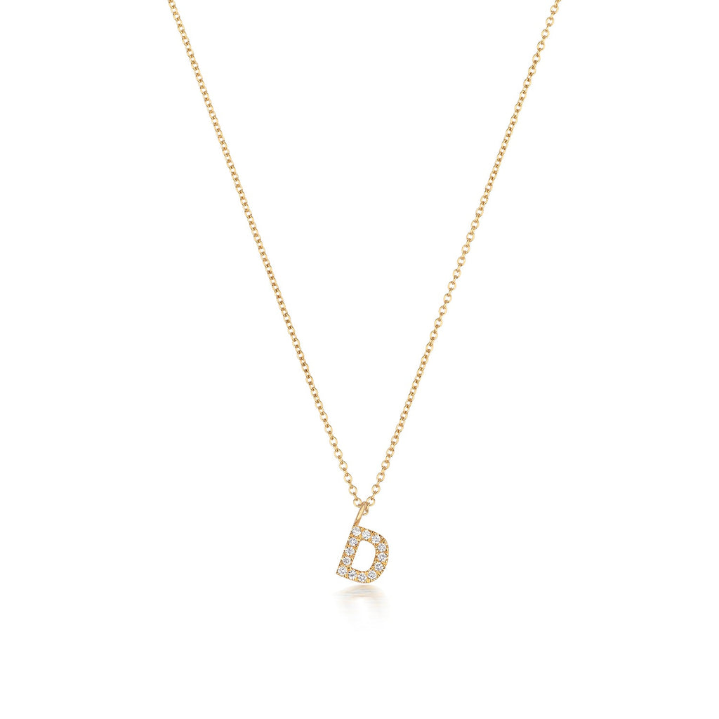 Cervin Blanc DIAMOND INITIAL D NECKLACE IN 18CT GOLD