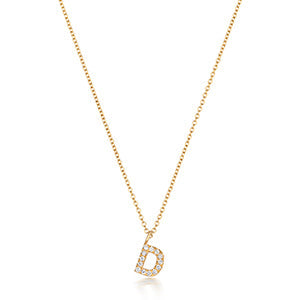 Cervin Blanc DIAMOND INITIAL D NECKLACE IN 18CT GOLD