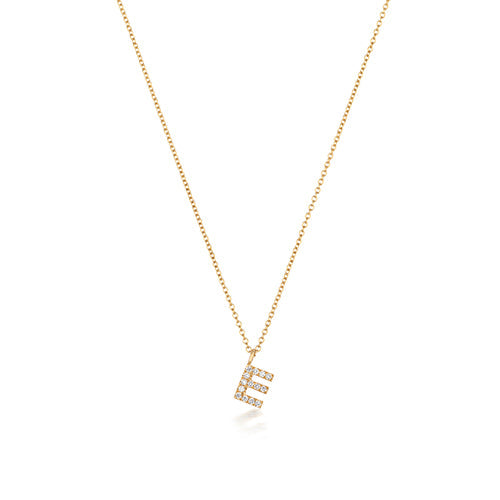 Cervin Blanc DIAMOND INITIAL E NECKLACE IN 18CT GOLD