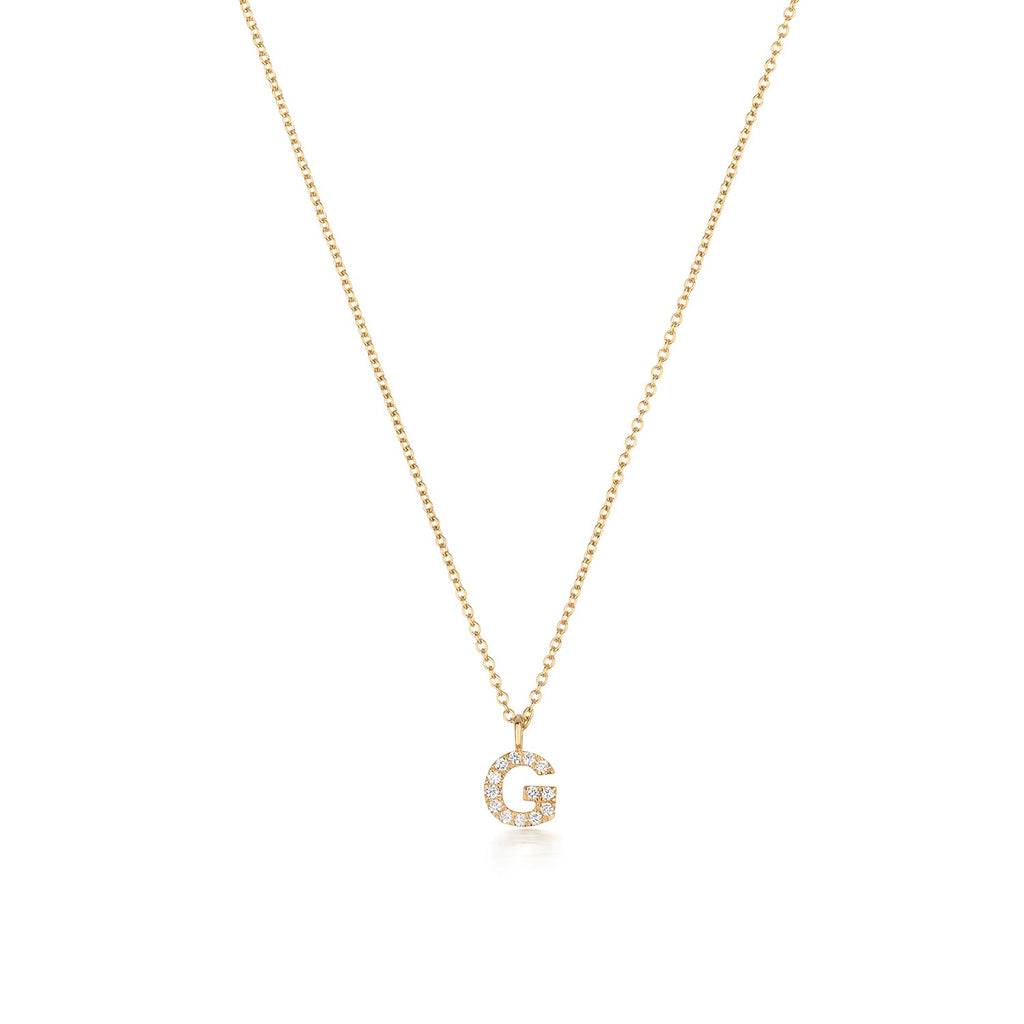 Cervin Blanc DIAMOND INITIAL G NECKLACE IN 18CT GOLD