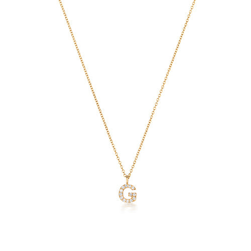 Cervin Blanc DIAMOND INITIAL G NECKLACE IN 18CT GOLD