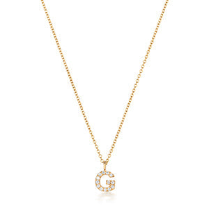 Cervin Blanc DIAMOND INITIAL G NECKLACE IN 18CT GOLD