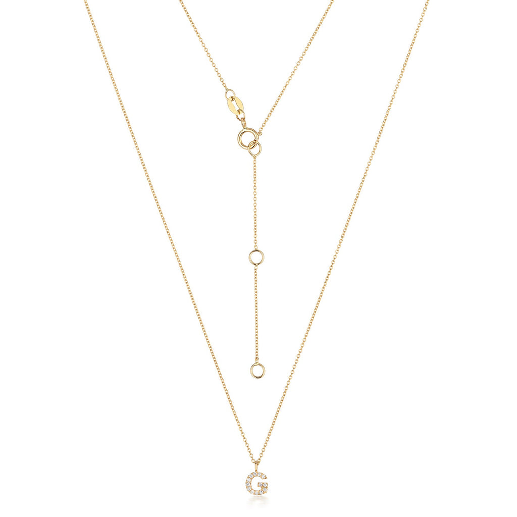 Cervin Blanc DIAMOND INITIAL G NECKLACE IN 18CT GOLD