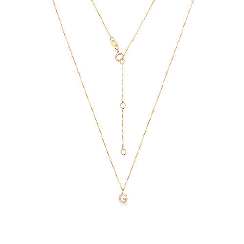 Cervin Blanc DIAMOND INITIAL G NECKLACE IN 18CT GOLD