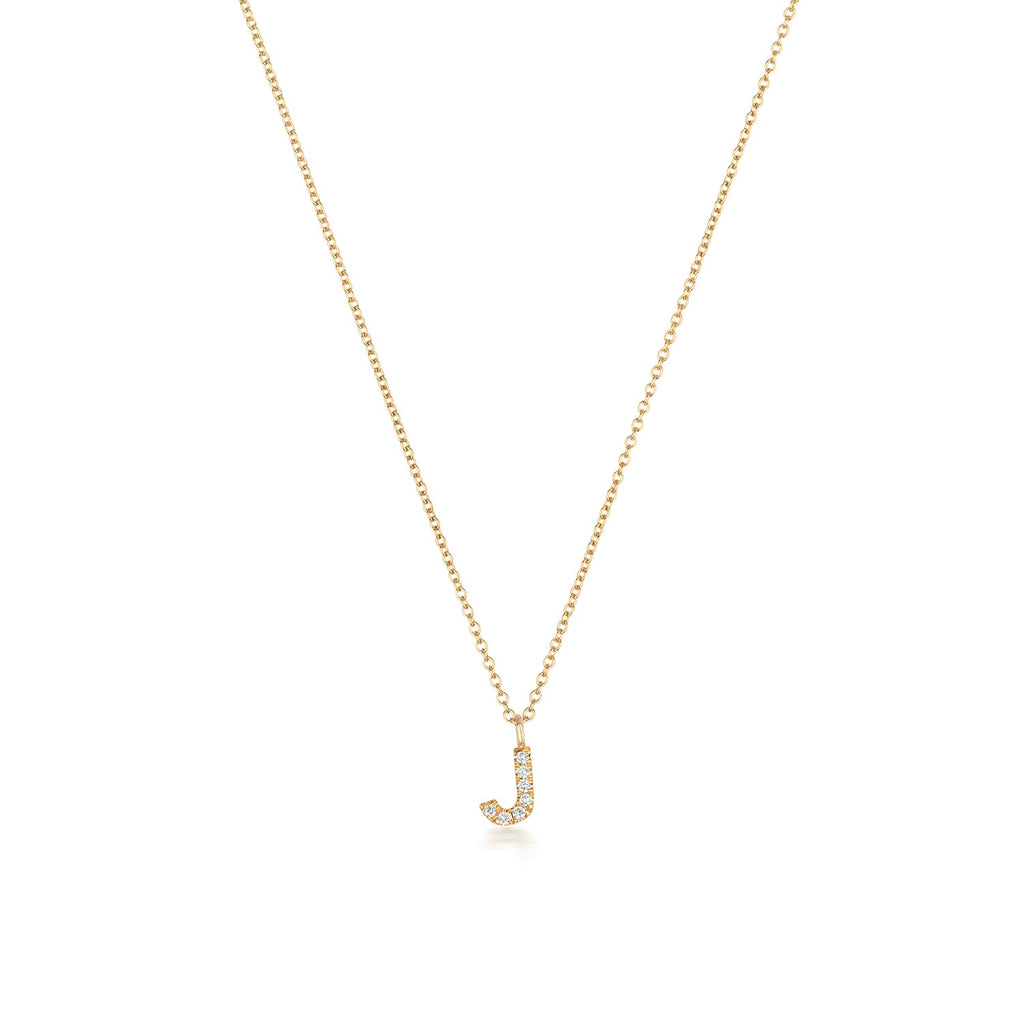 Cervin Blanc DIAMOND INITIAL J NECKLACE IN 18CT GOLD