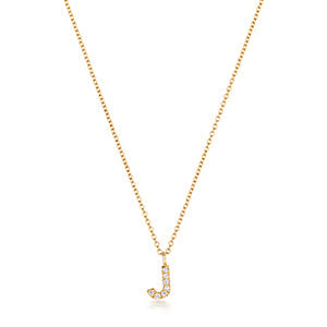 Cervin Blanc DIAMOND INITIAL J NECKLACE IN 18CT GOLD
