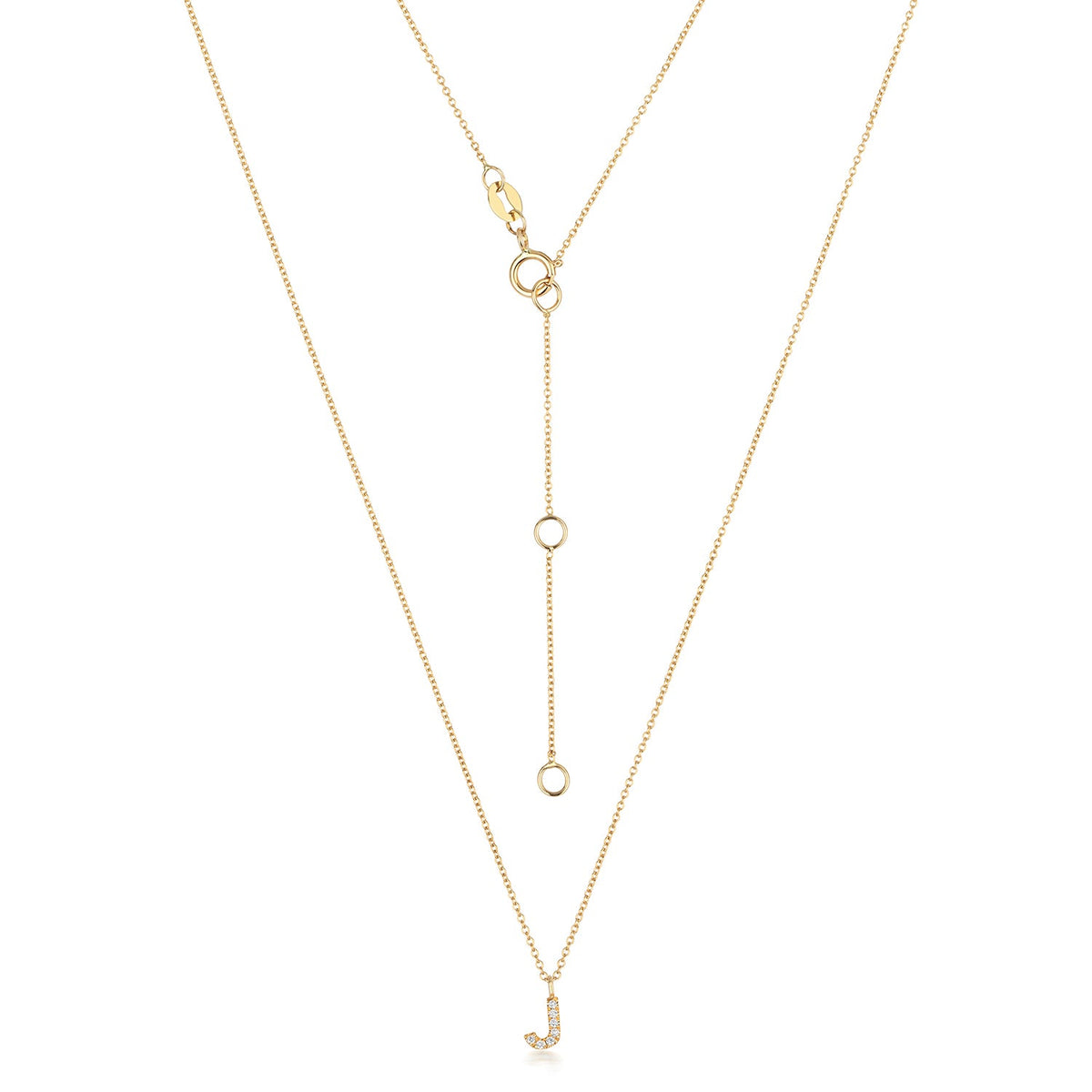 Cervin Blanc DIAMOND INITIAL J NECKLACE IN 18CT GOLD
