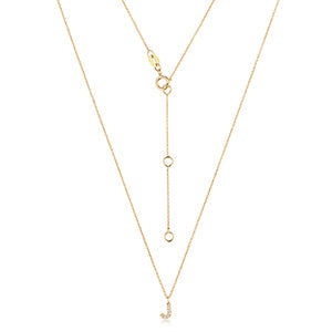 Collier Cervin Blanc avec initiale J en diamant et or 18 carats