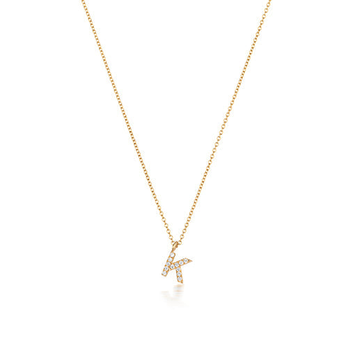 Cervin Blanc DIAMOND INITIAL K NECKLACE IN 18CT GOLD