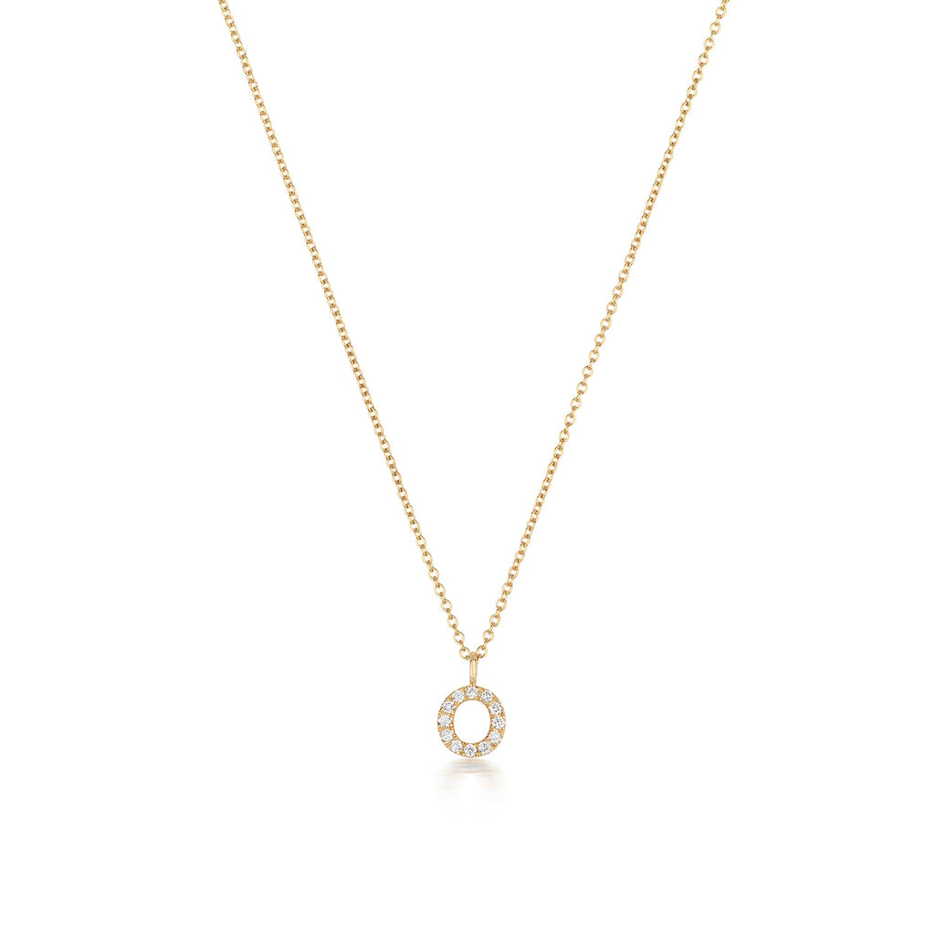 Cervin Blanc DIAMOND INITIAL O NECKLACE IN 18CT GOLD