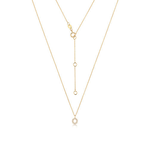 Cervin Blanc DIAMOND INITIAL O NECKLACE IN 18CT GOLD