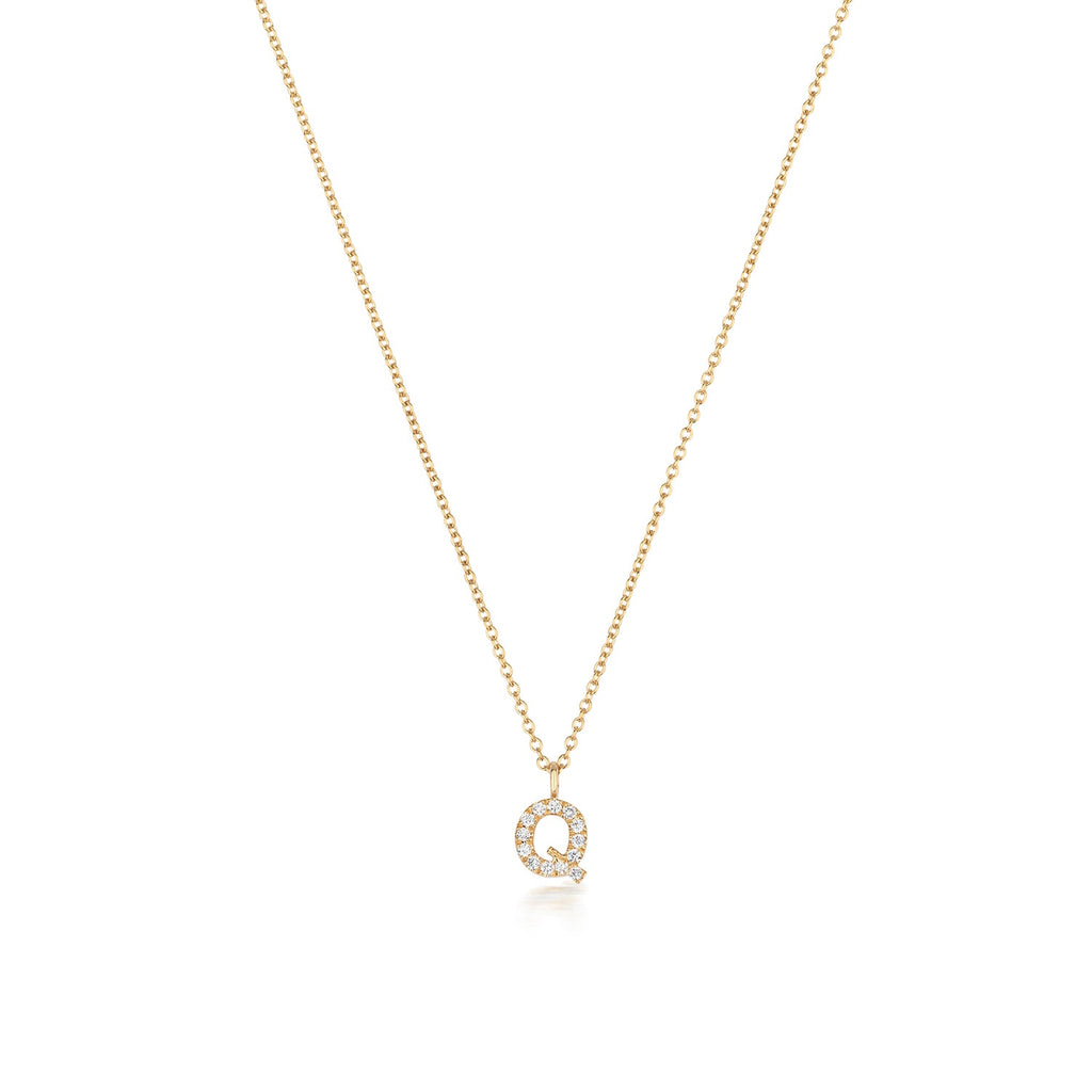 Cervin Blanc DIAMOND INITIAL Q NECKLACE IN 18CT GOLD