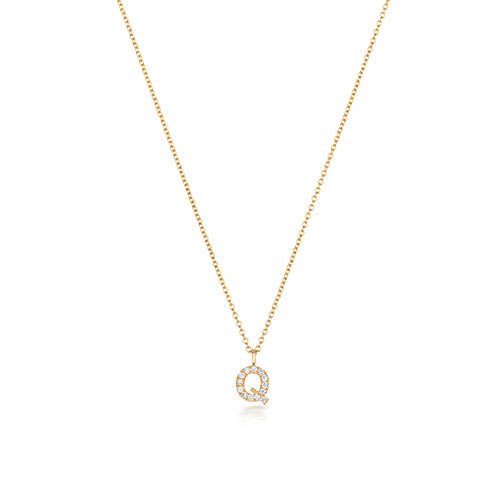 Cervin Blanc DIAMOND INITIAL Q NECKLACE IN 18CT GOLD