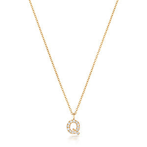Cervin Blanc DIAMOND INITIAL Q NECKLACE IN 18CT GOLD