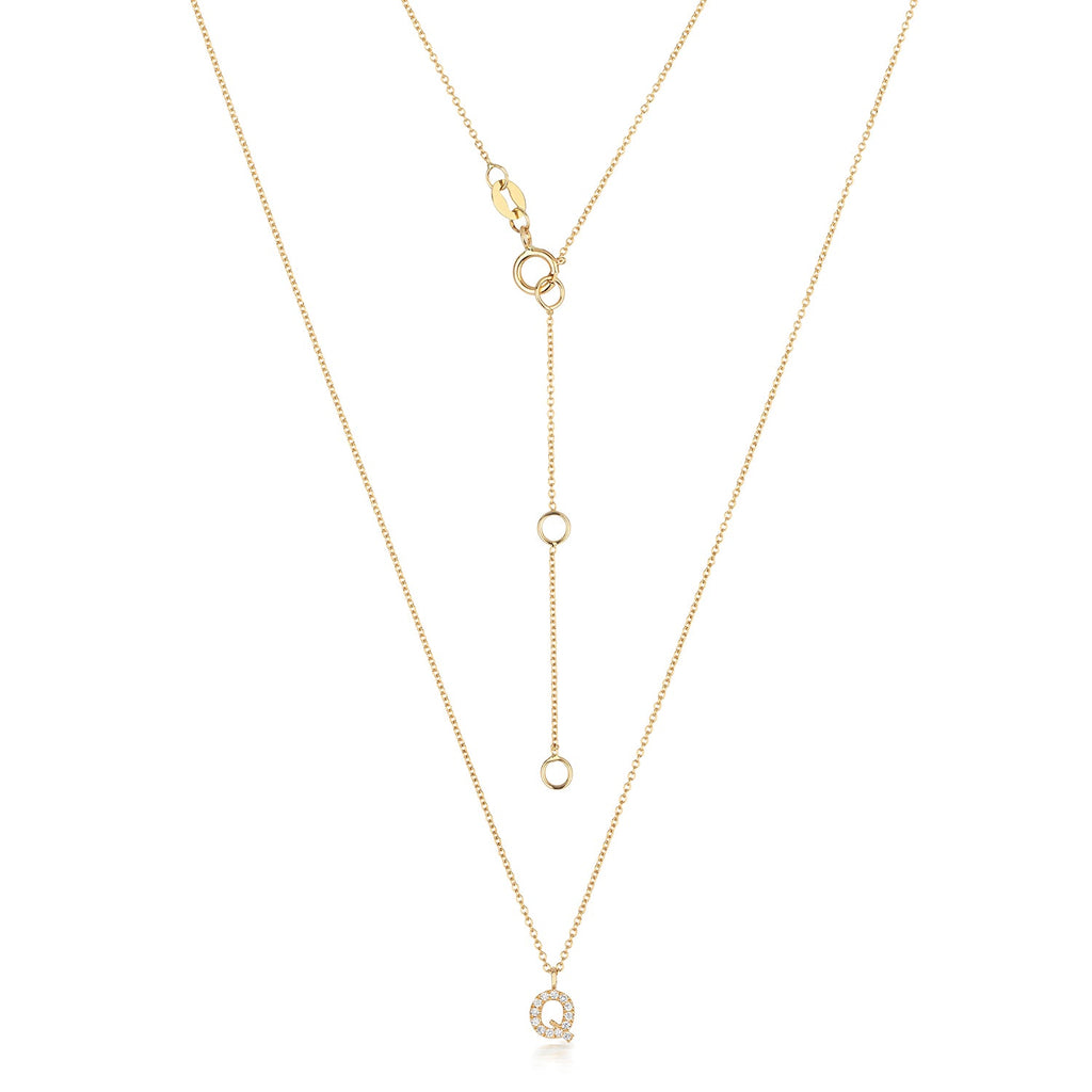 Cervin Blanc DIAMOND INITIAL Q NECKLACE IN 18CT GOLD