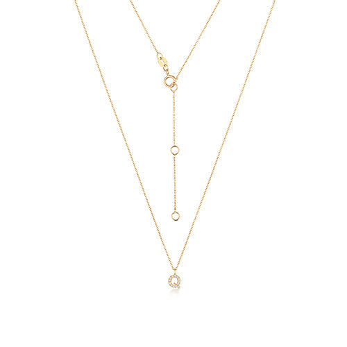 Cervin Blanc DIAMOND INITIAL Q NECKLACE IN 18CT GOLD