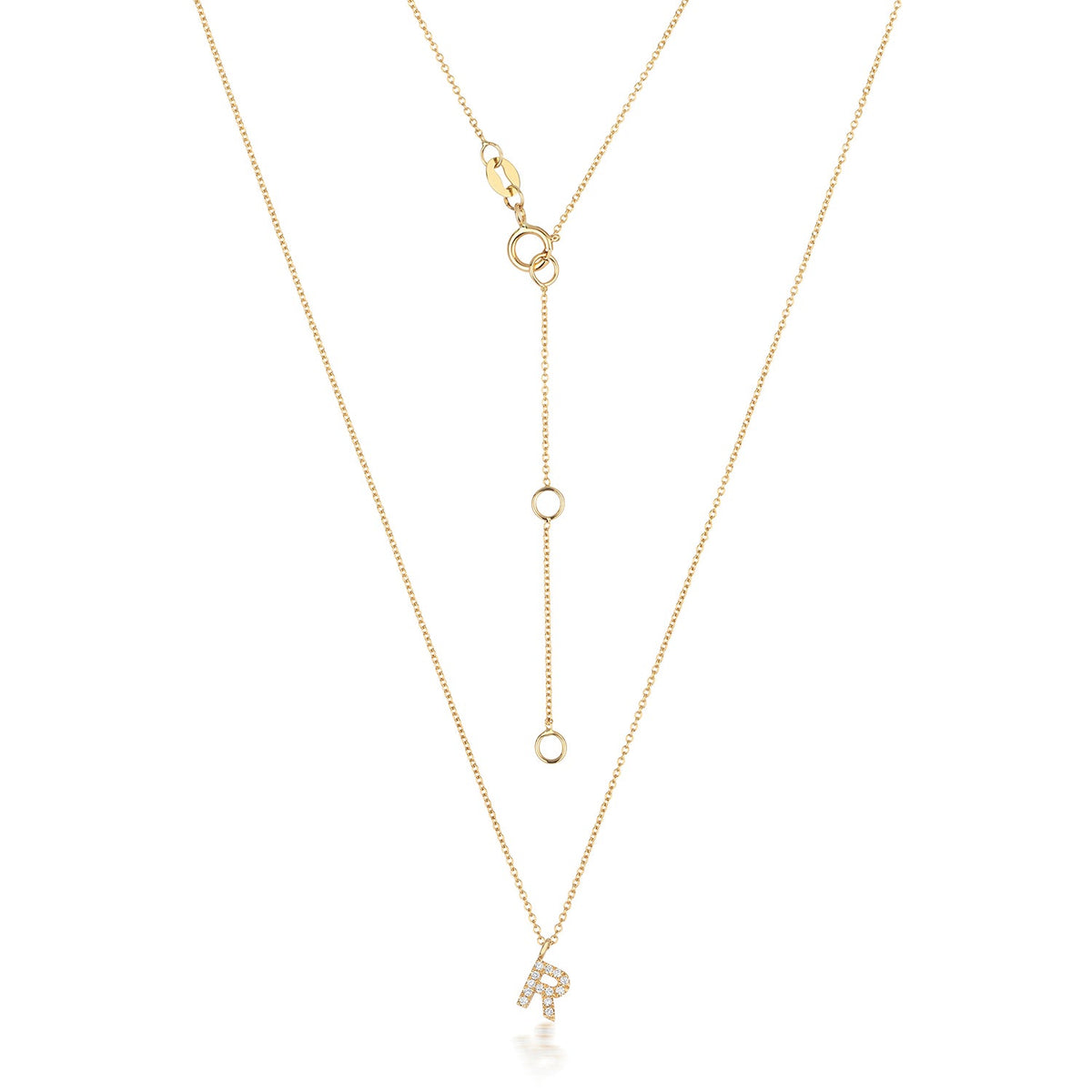 Cervin Blanc DIAMOND INITIAL R NECKLACE IN 18CT GOLD