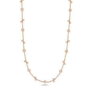 DIAMOND Bubble By The Yard NECKLACE IN 18CT ROSE GOLD
