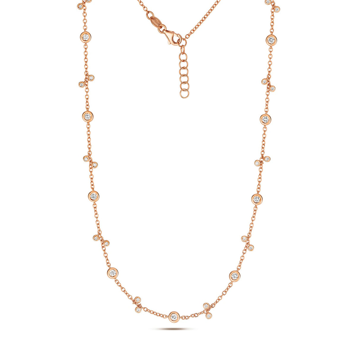 Collier DIAMOND Bubble By The Yard en or rose 18 carats