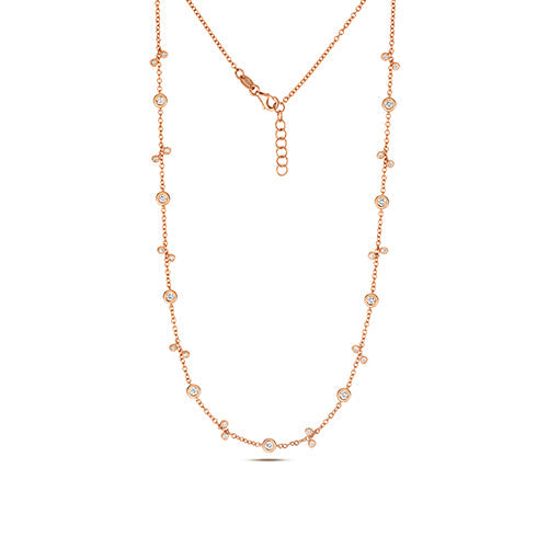 Collier DIAMOND Bubble By The Yard en or rose 18 carats