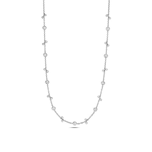 Collier « DIAMOND Bubble By The Yard » en or blanc 18 carats