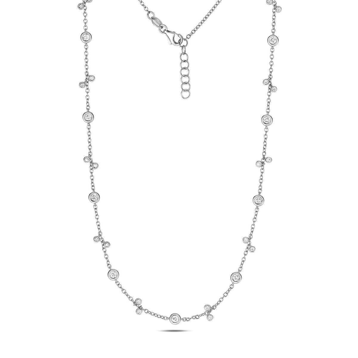 Collier « DIAMOND Bubble By The Yard » en or blanc 18 carats