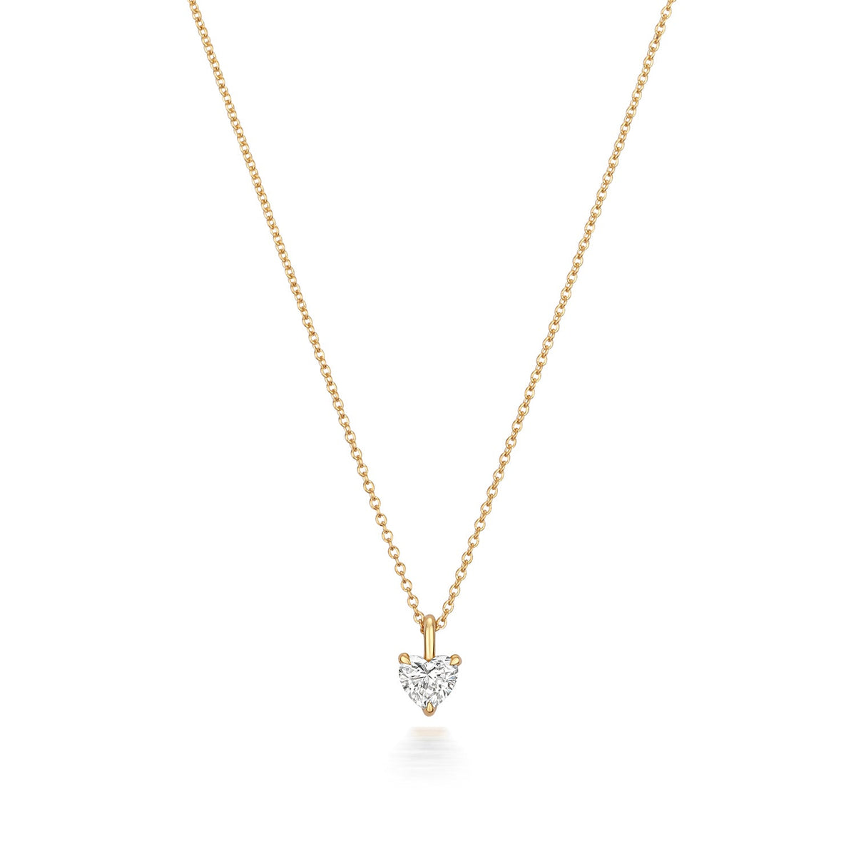 COLLIER EN OR 18 CARATS AVEC DIAMANTS EN FORME DE CŒUR